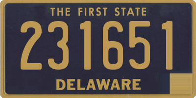 DE license plate 231651