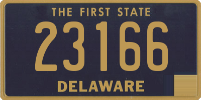 DE license plate 23166