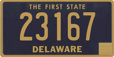 DE license plate 23167