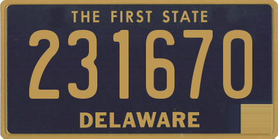 DE license plate 231670