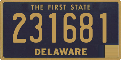 DE license plate 231681