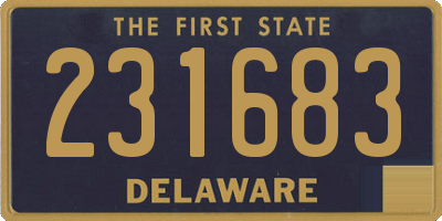 DE license plate 231683