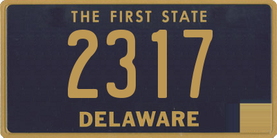DE license plate 2317