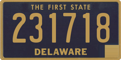 DE license plate 231718