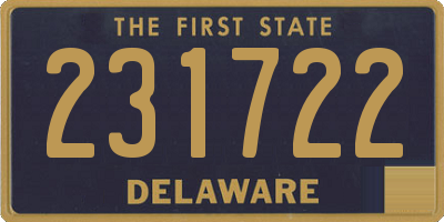 DE license plate 231722