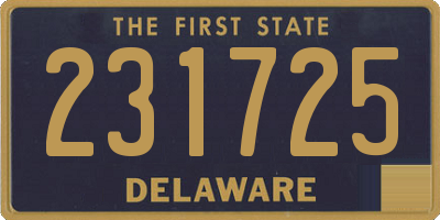 DE license plate 231725
