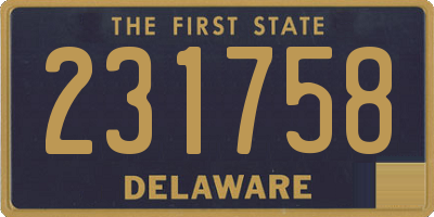DE license plate 231758