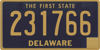DE license plate 231766