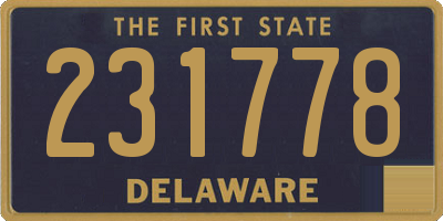 DE license plate 231778