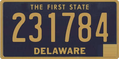 DE license plate 231784