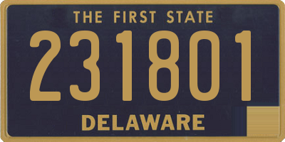 DE license plate 231801