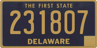DE license plate 231807
