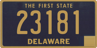 DE license plate 23181