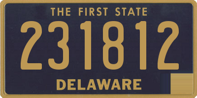 DE license plate 231812