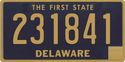 DE license plate 231841