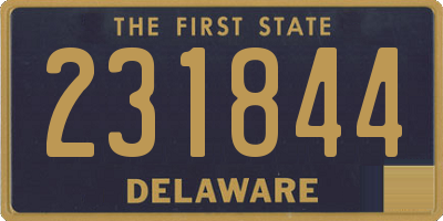 DE license plate 231844