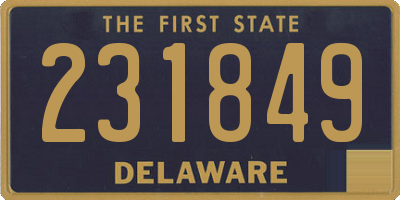 DE license plate 231849