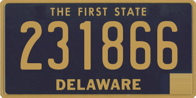DE license plate 231866