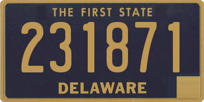 DE license plate 231871
