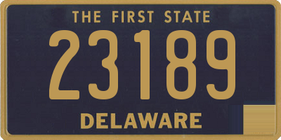 DE license plate 23189