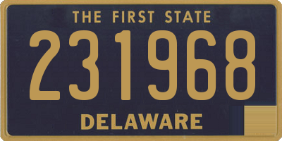 DE license plate 231968