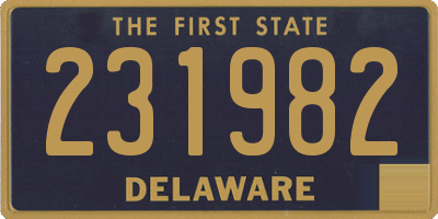 DE license plate 231982
