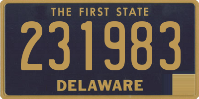 DE license plate 231983