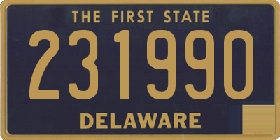DE license plate 231990
