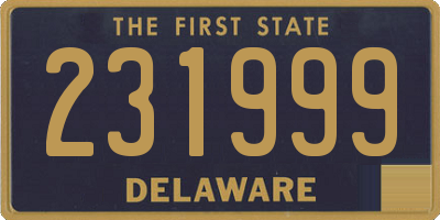 DE license plate 231999