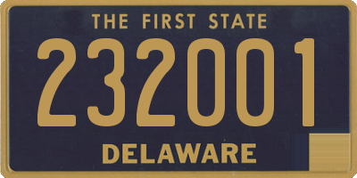 DE license plate 232001