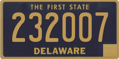 DE license plate 232007