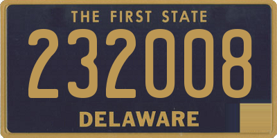 DE license plate 232008