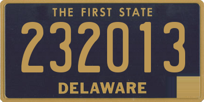 DE license plate 232013