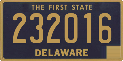 DE license plate 232016