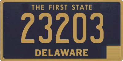 DE license plate 23203