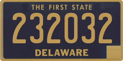 DE license plate 232032