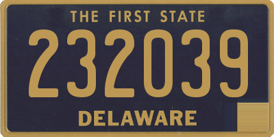 DE license plate 232039