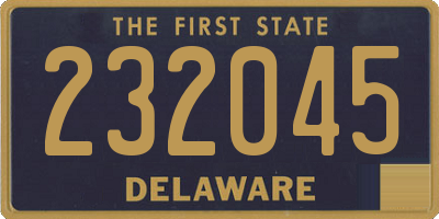 DE license plate 232045