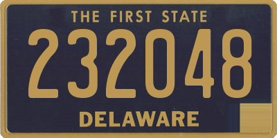 DE license plate 232048
