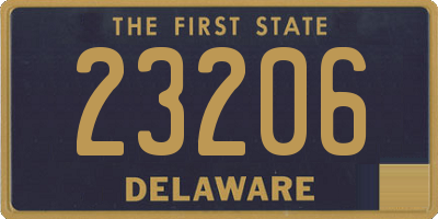 DE license plate 23206