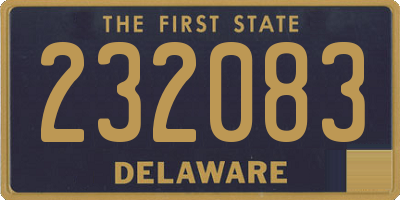 DE license plate 232083