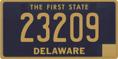 DE license plate 23209