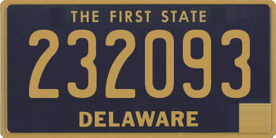 DE license plate 232093