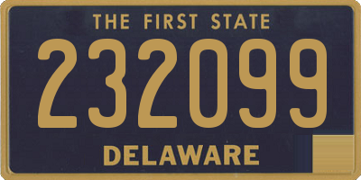 DE license plate 232099