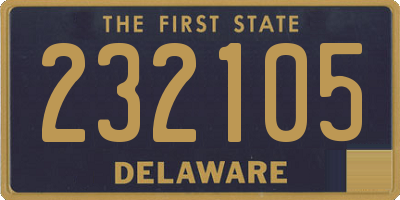 DE license plate 232105