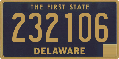 DE license plate 232106