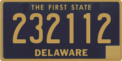 DE license plate 232112