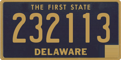DE license plate 232113