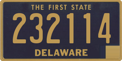 DE license plate 232114