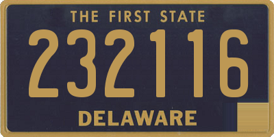 DE license plate 232116